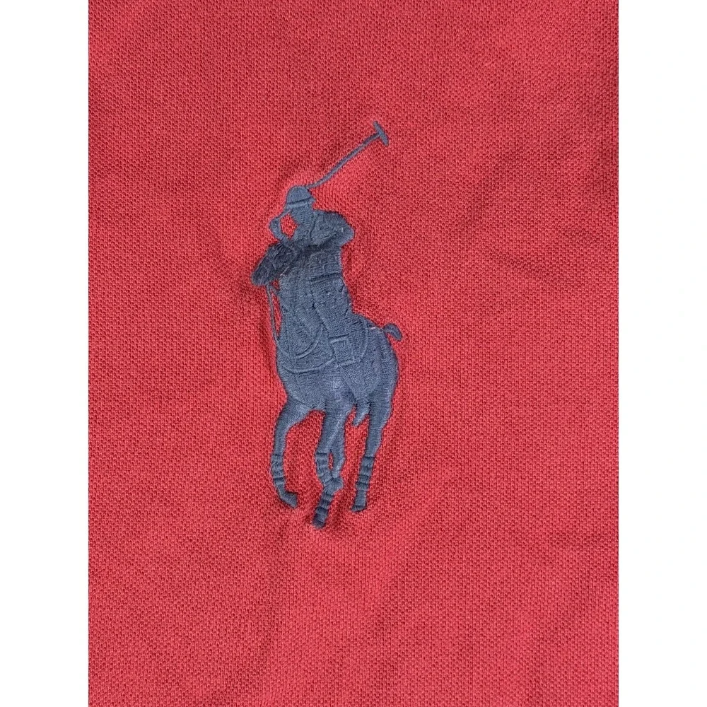 Polo Ralph Lauren Big Pony Polo Shirt Mens XXL Red Blue #3 Custom Slim Fit